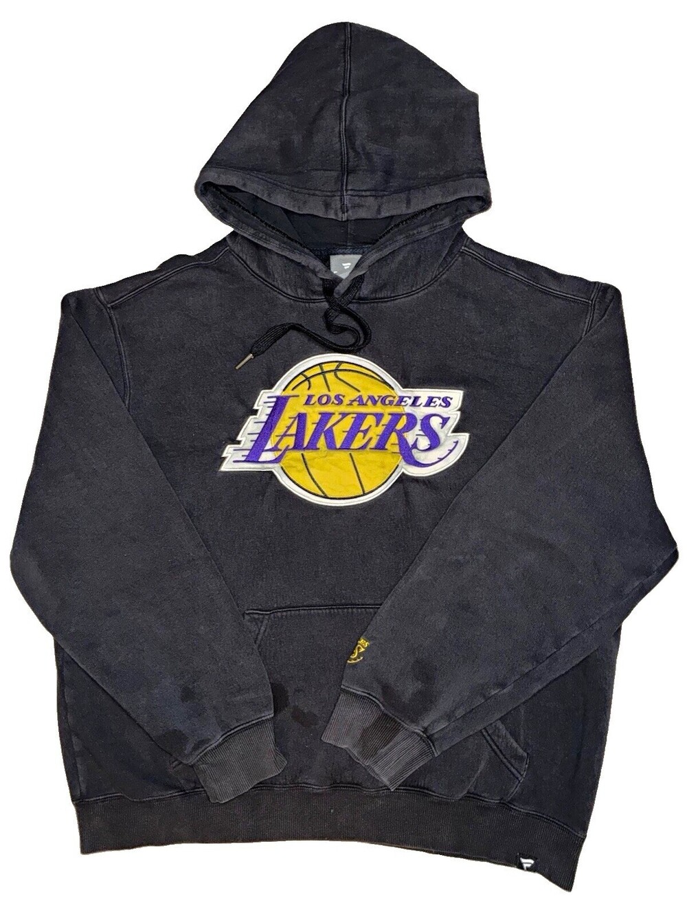 Fanatics Los Angeles Lakers NBA Black Pullover Hoodie Sweatshirt M (STAINED)